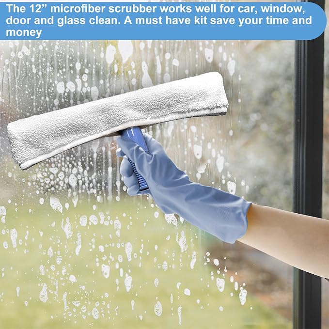 Window Squeegee Washing Kit for Shower Glass Door, Mirror and Window Cleaning - Image 6