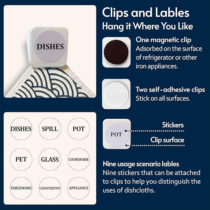 Swedish Dishcloths for Kitchen, 8 Pack Japanese Pattern Reusable Paper Towels - Image 7