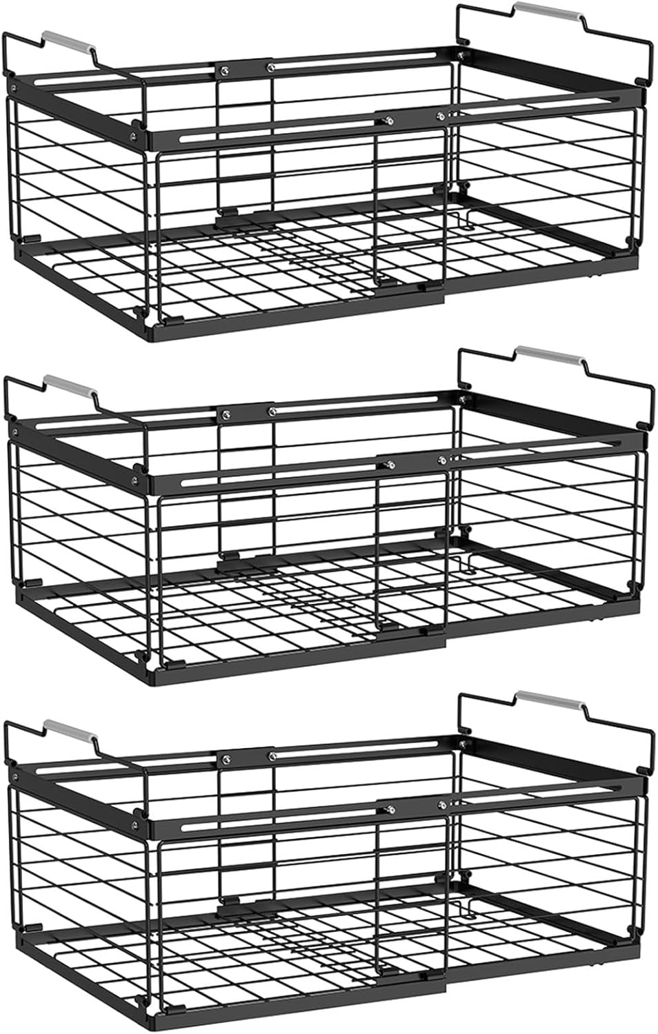 NADAMOO Expandable Chest Freezer Organizer, Stackable Wire Baskets