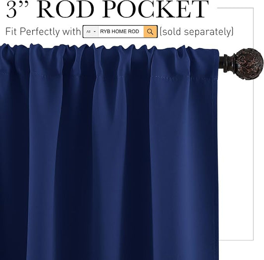 RYB HOME 45 inch Length Curtains - Image 2