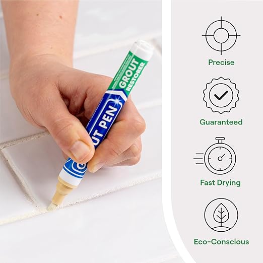 Grout Pen Cream Tile Paint Marker: Waterproof Grout Paint, Tile Grout Colorant - Image 2
