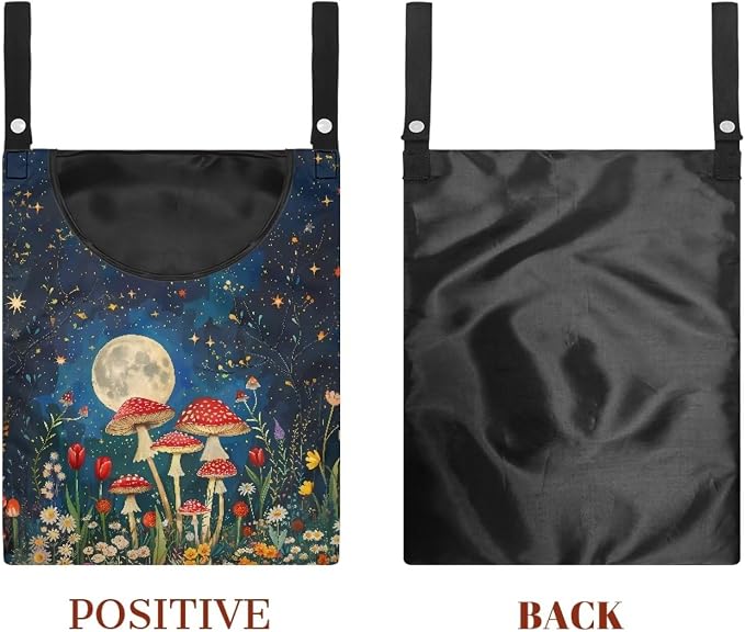 Mushroom Handy Clothespin Bags Moon Space-Saving Clothespin Storage Hanger Bag - Image 7