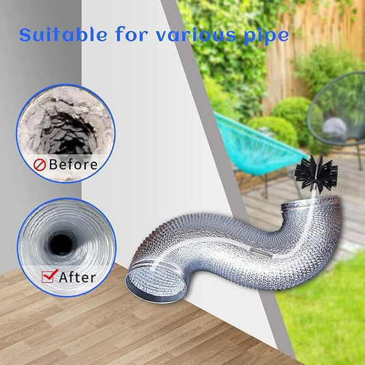 HOKLNUSE Dryer Vent Cleaner Kit Chimney Sweep Cleaning Tools Pellet Stove - Image 2