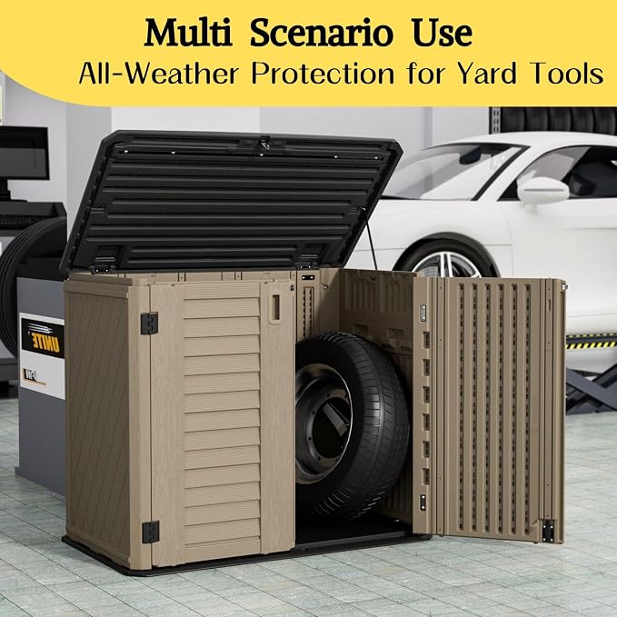 ZZM 4x2.5 FT Outdoor Storage Shed, Resin Waterproof Storage Cabinet - Image 6