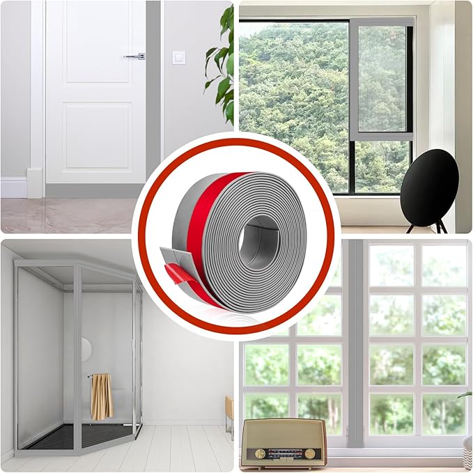Weather Stripping Self Adhesive Door Draft Stopper Flexible Shower Door Bottom - Image 6