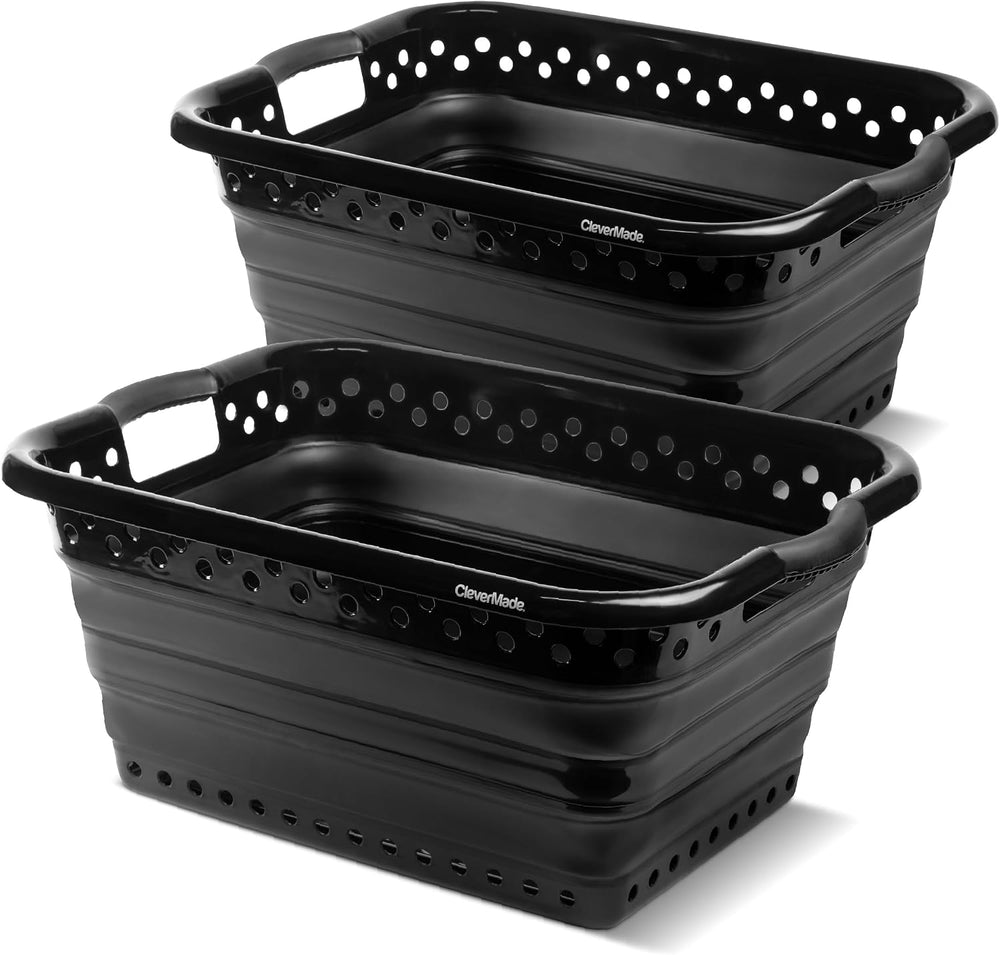 CleverMade Collapsible Laundry Basket, 39L Capacity, Foldable to 3.15 Inches,...