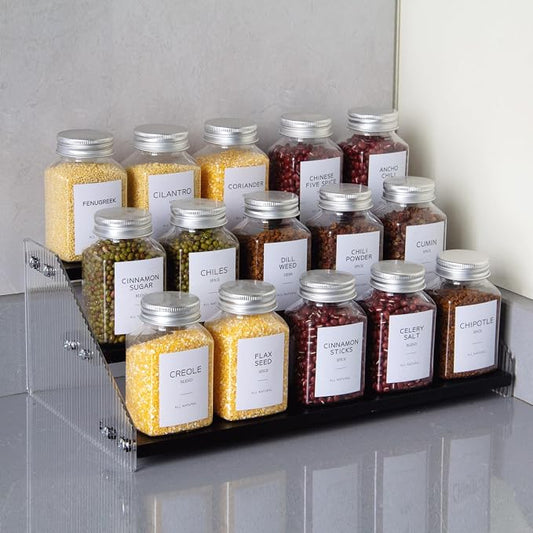 nianfeng Tiered Spice Rack, 3-Tier Spice Pantry Kitchen Cabinet Organizer - Image 2