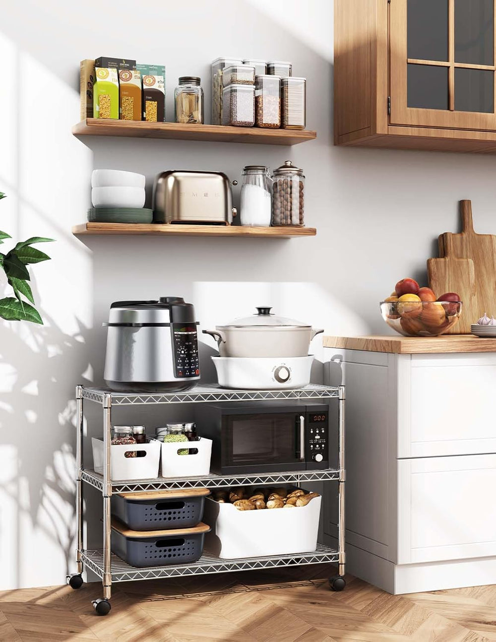 Simple Deluxe 3-Tier Heavy Duty Storage Shelves 750Lb Capacity, 24.02" D...