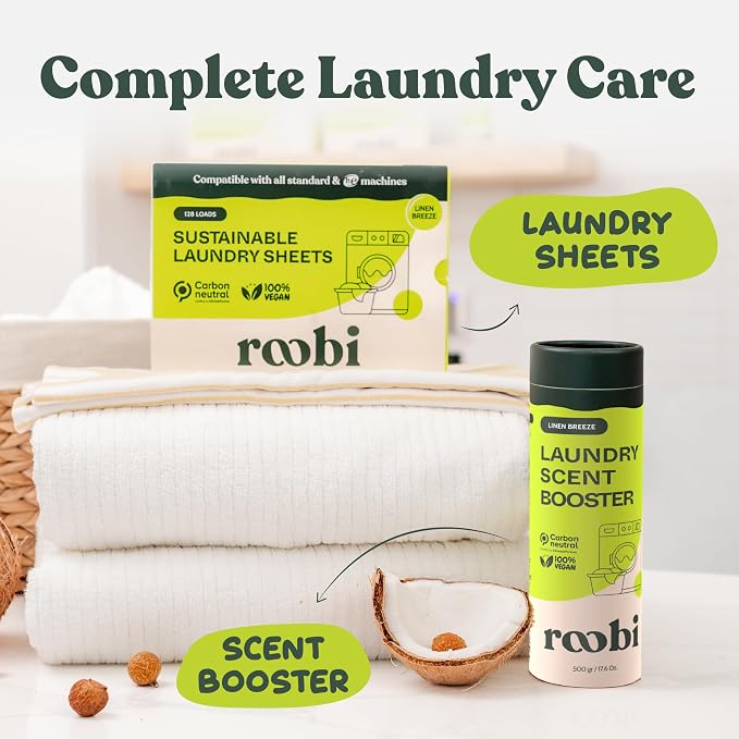 Roobi Sustainable Laundry Scent Booster Beads. Linen Breeze Fragrance Laundry - Image 9