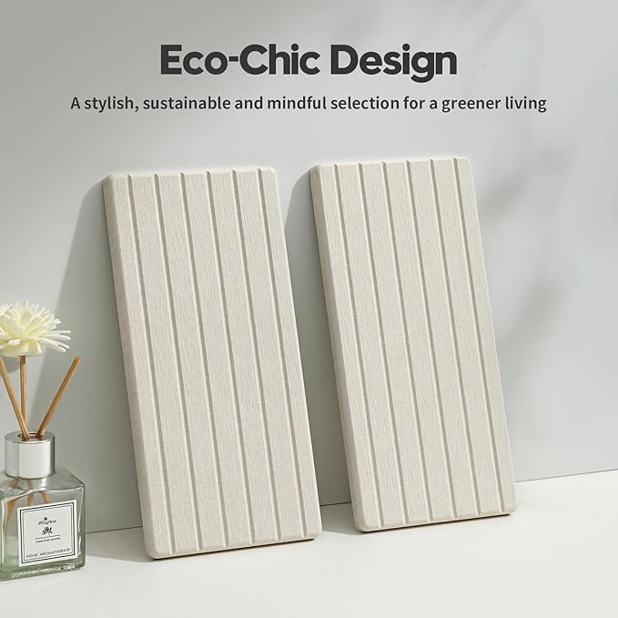 2 Pack Greige Bathroom Sink Vanity Trays, Diatomite Stone Kitchen Counter Caddy - Image 7