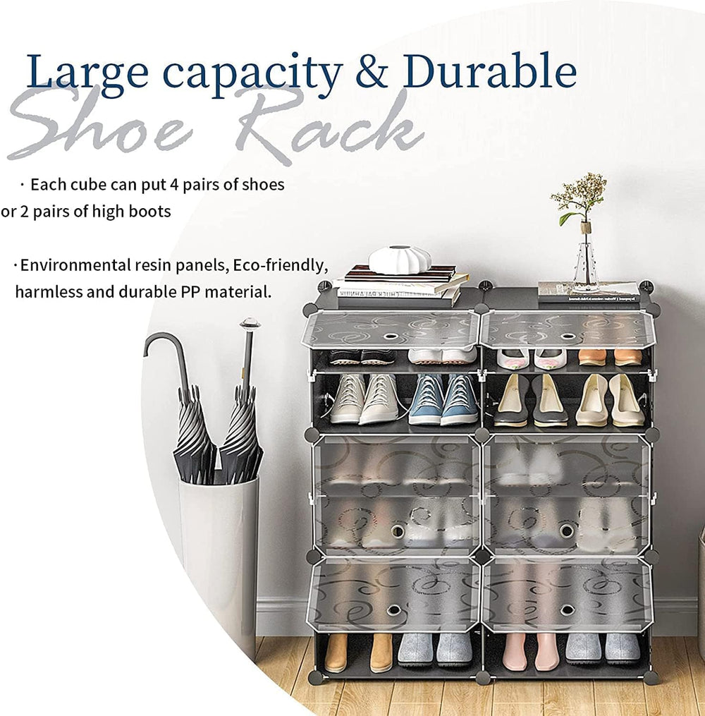Aeitc 100 Pair Shoe Rack Organizer - Expandable Shoe Storage Cabinet, Standin...