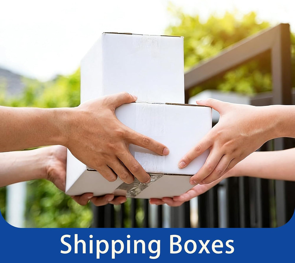 Mefleet 6x4x4" Small Shipping Boxes 100 Pack Corrugated Cardboard Box White