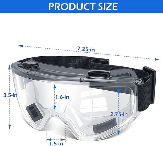 OXG 6 Pack Safety Goggles ANSI Z87.1 Glasses, Anti-Fog Protective Safety - Image 2