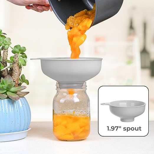 Wide Mouth Kitchen Funnel, Food Grade Plastic Cooking Canning Funnel - Image 9