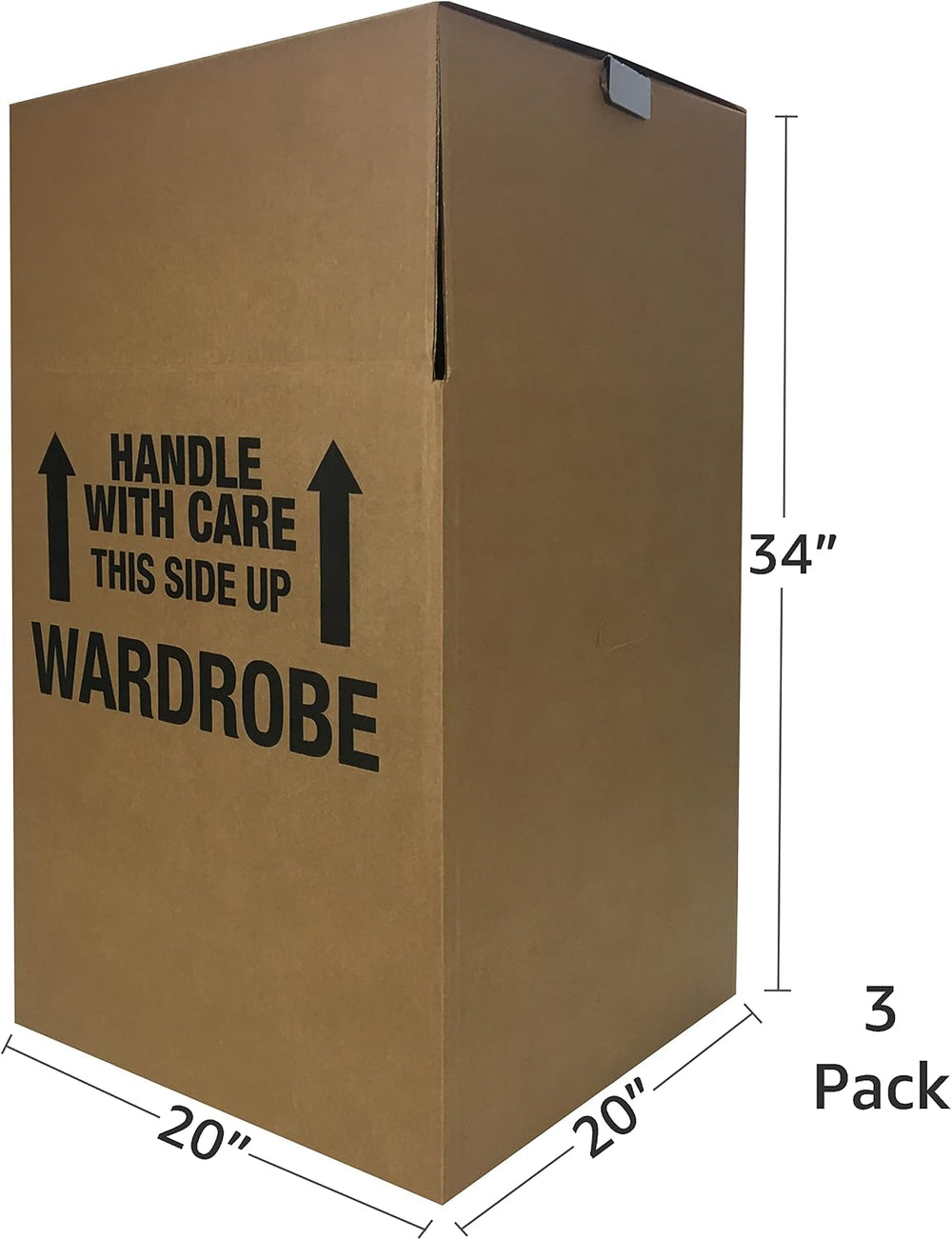 UBOXES Space Savers Wardrobe Moving Boxes With Hanger 20" x 20" x 3...