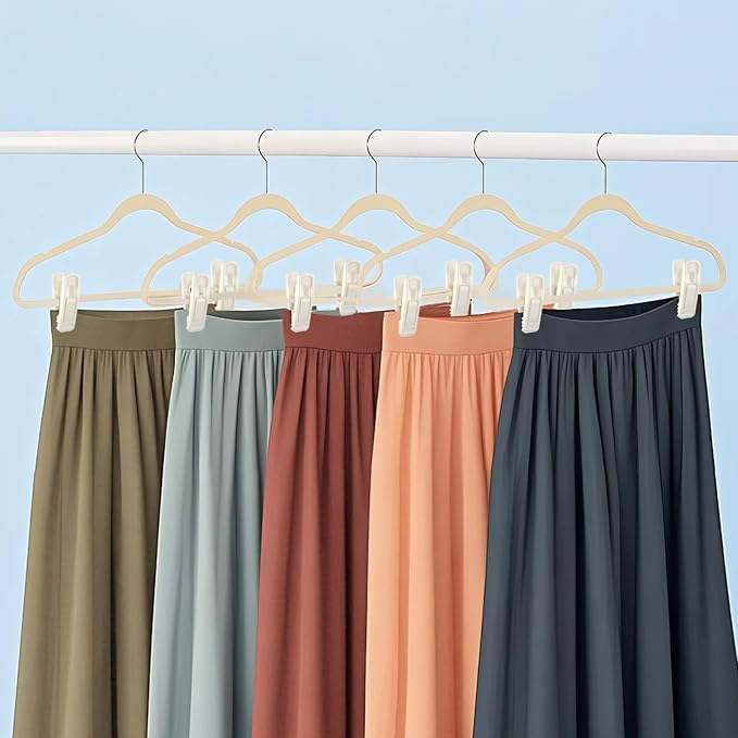 Hanger Clips Perfect for Velvet Hangers, Strong Plastic Clips Pant Skirt Hanger - Image 5