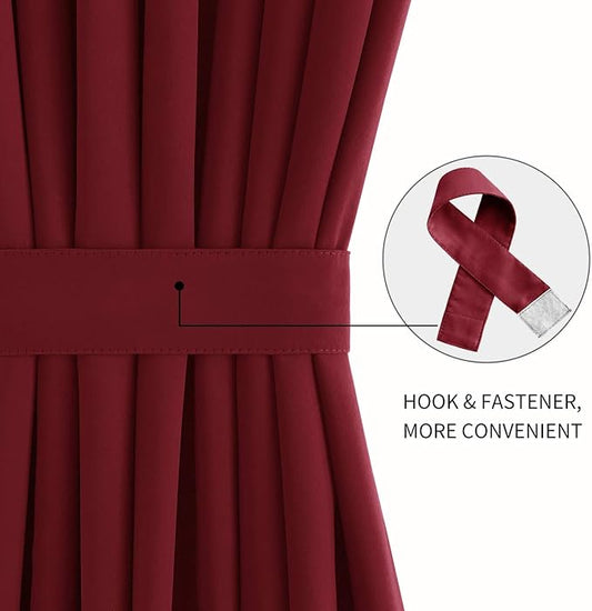 DWCN French Door Curtains – Rod Pocket Thermal Blackout Curtain - Image 2