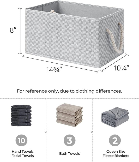 StorageWorks Storage Baskets for Shelves, Foldable Fabric Closet Storage Bins - Image 2