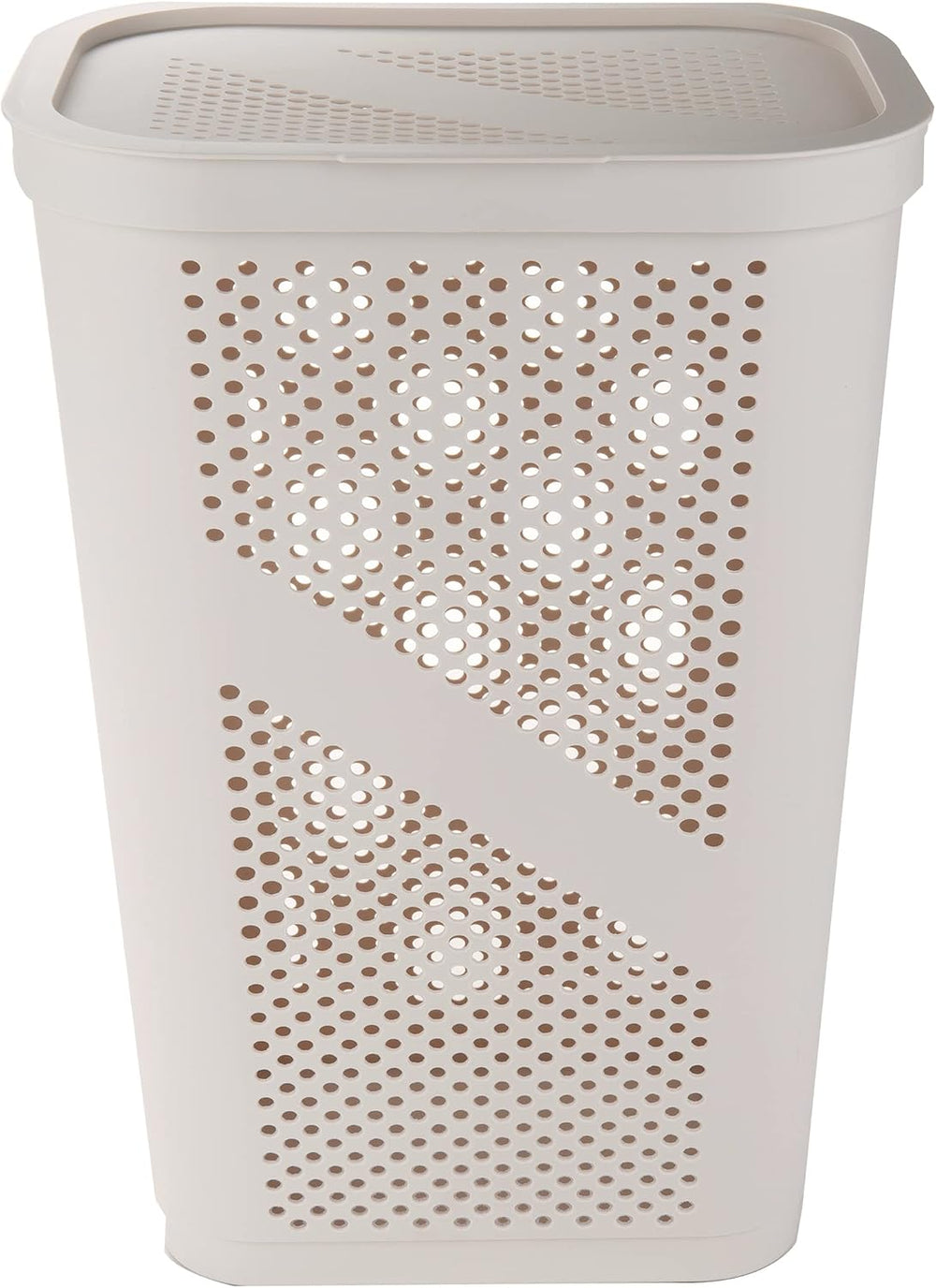 Mind Reader 60L Slim Laundry Hamper, Clothes Basket, Lid, Ventilated, Plastic...