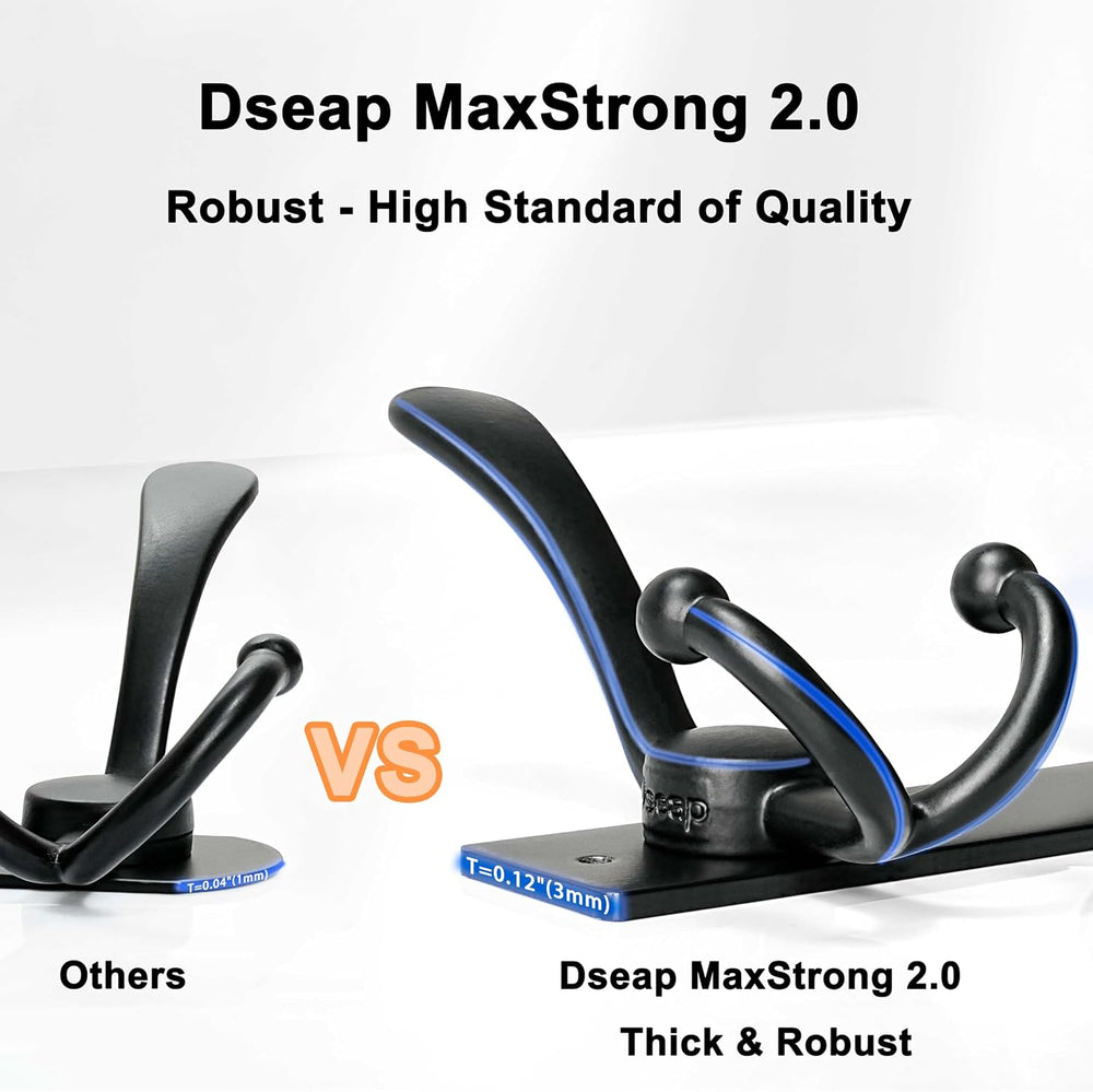 Dseap Coat Rack Wall Mount 24 Inch, Heavy Duty 12-Gauge Base vs Flimsy 1mm, D...