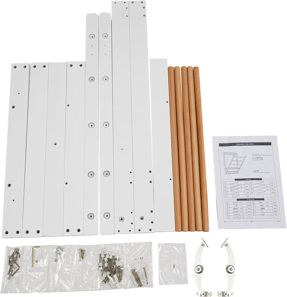 31.5" Wall Mounted Clothes Drying Rack, Foldable Wall Mount Laundry Rack...
