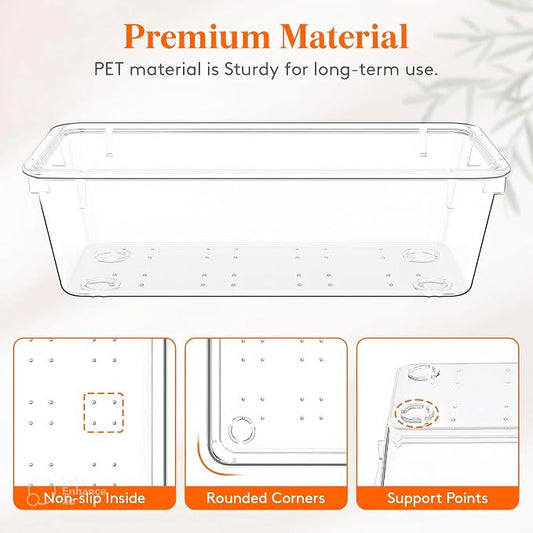 15-Pack Clear Drawer Organizer Set – Multi-Size Acrylic Storage Bins - Image 2