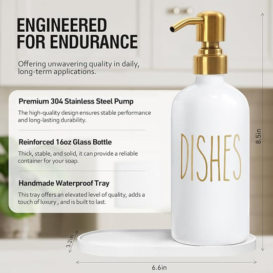 MOMEEMO Kitchen Soap Dispenser Set, Contains Dish and Hand Soap Dispenser - Image 2