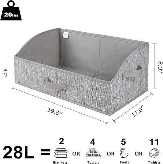 WUIKE Closet Organizers and Storage, Trapezoid Storage Bins, Fabric Closet Bins - Image 2