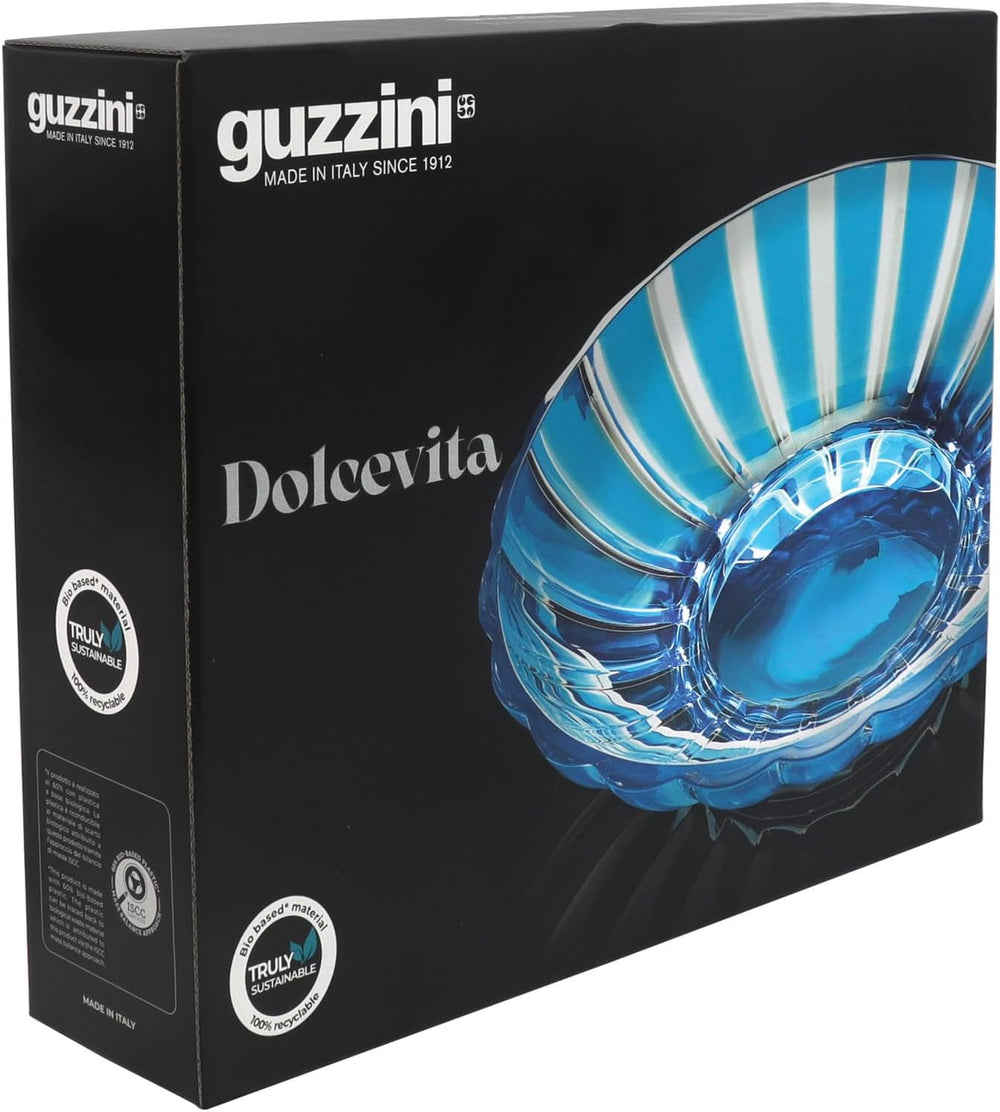 Guzzini Dolcevita Series Square Plastic Bread Serving Basket, Modern Striped ...