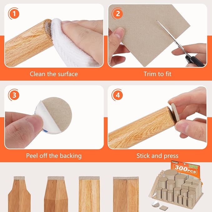 Felt Furniture Pads 300 Pieces, Furniture Pads - Image 6