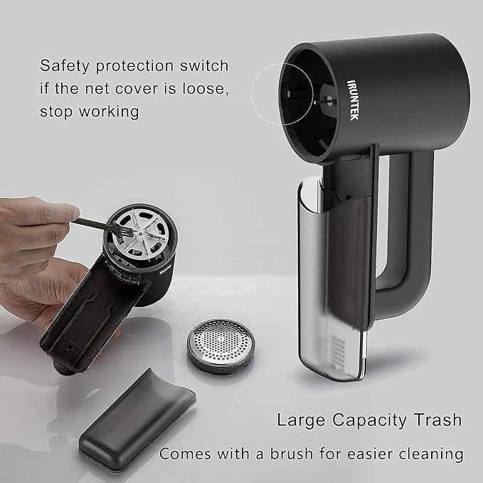 iRUNTEK Rechargeable Fabric Shaver & Lint Remover|3-Speed Lint Shaver - Image 6