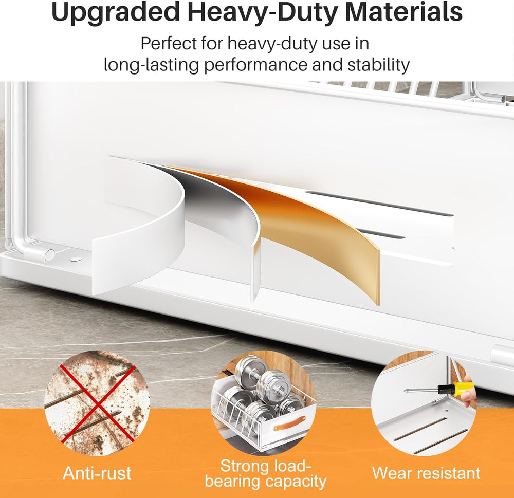 4Pack Pull out Cabinet Organizer,Heavy Duty Slide out Pantry Shelves Drawer S...