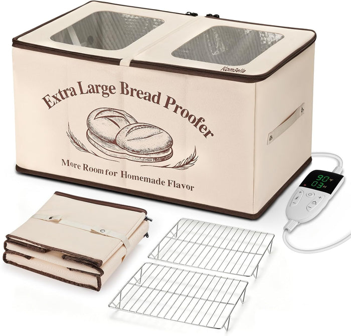 XL Bread Proofing Box Foldable Bread Proofer 23.6" Long Sourdough Warmer