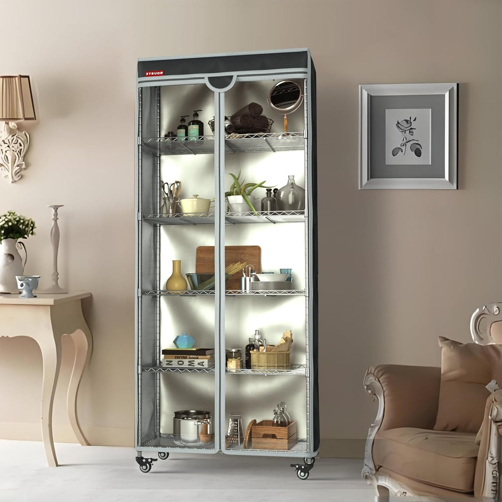 Waterproof Shelf Cover for Storage Shelving, Fits 30"W x 14"D x 62&...