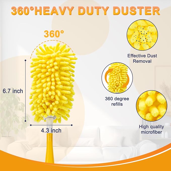 KeFanta Reusable Duster Refill for Swiffer, 360° Heavy Duty Duster Refills 8Pcs - Image 7
