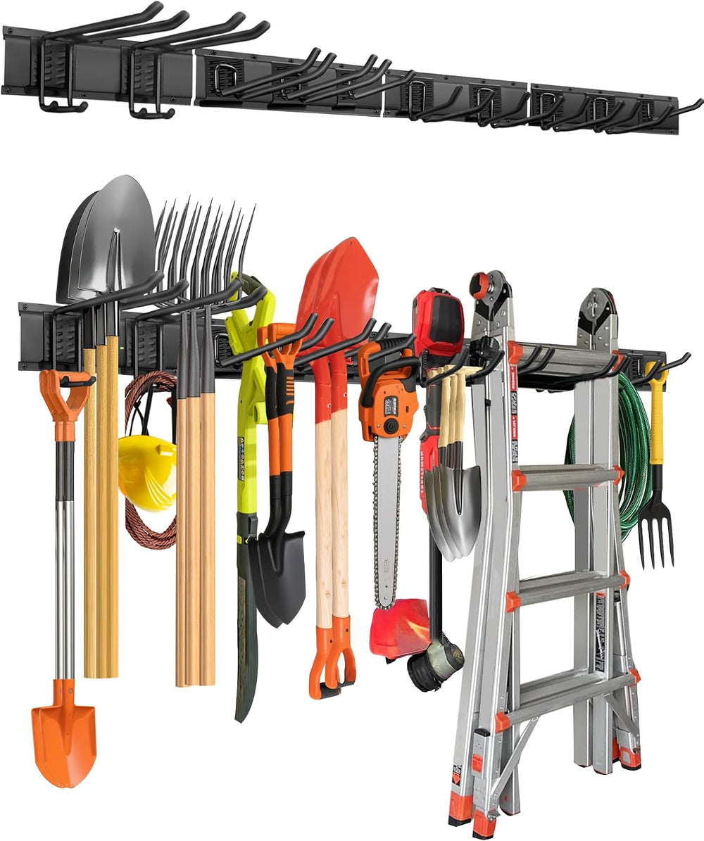 64 inches Garage Tool Organizer Wall Mount, Heavy Duty Garden Tool Organizer