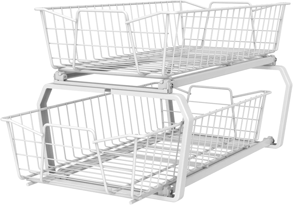 ClosetMaid 11 in. Pull Out Cabinet Organizer, 2 Tier, Heavy Duty, Slide Out P...