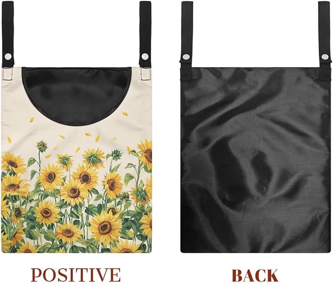 Sunflower Clothespin Bag, Hanging Laundry Bag, Hanging Storage Organizer - Image 7