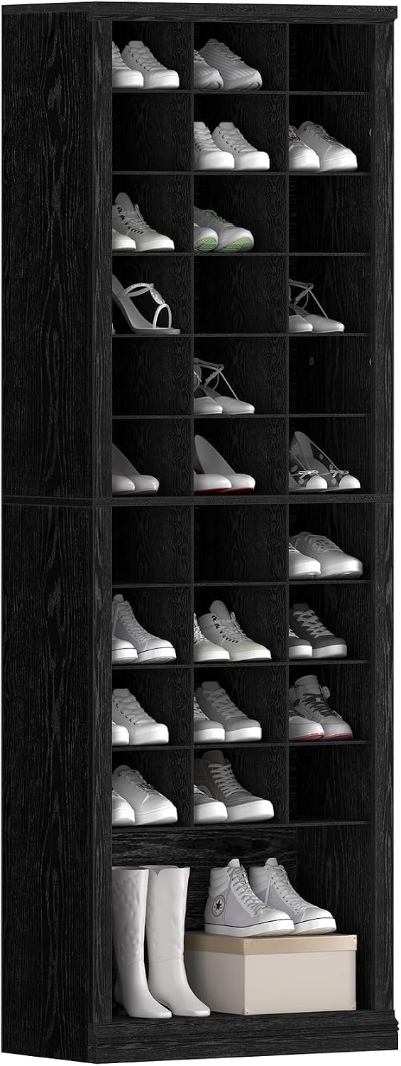 Hzuaneri 11 Tiers Shoe Storage Cabinet, Tall Shoes Cabinet with Cubby