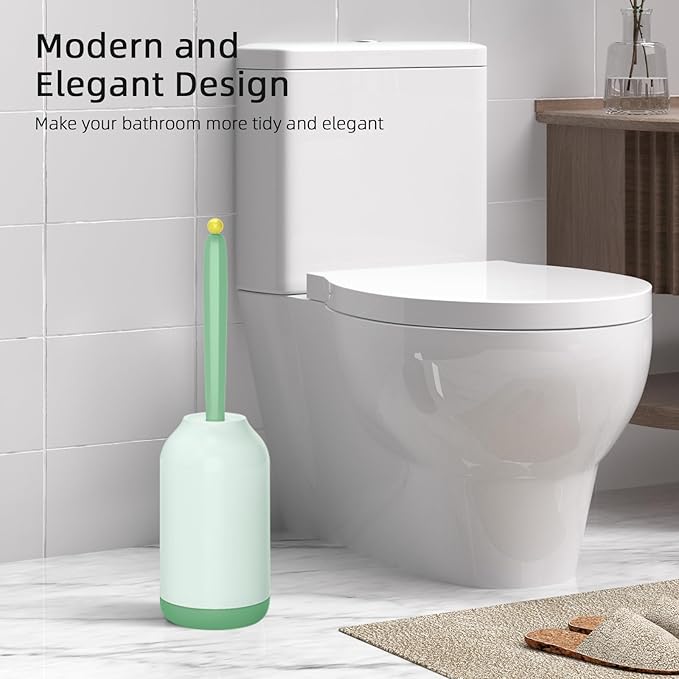 HAMITOR Toilet Bowl Brush Holder Set: Bathroom Deep Cleaning Toilet Cleaner - Image 6
