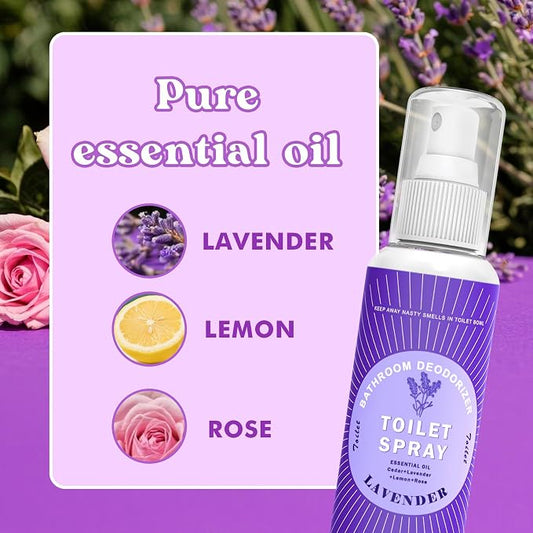 Toilet Spray Travel Size Lavender, Air Freshener Bathroom Spray, 2 Pack - Image 2
