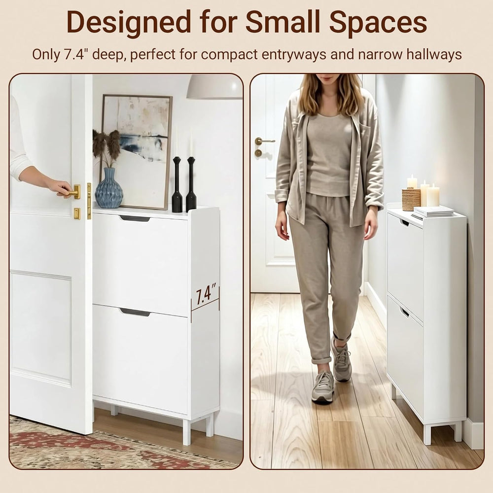 Haotian Slim Shoe Cabinet Entryway