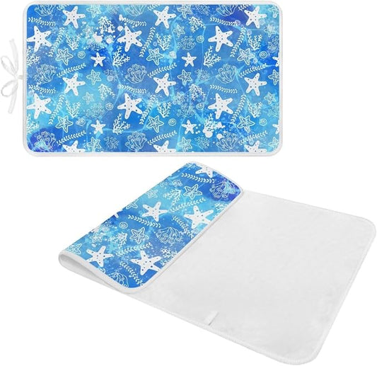 Ironing Mat Thickened Blue Stars Ironing Blanket Travel Portable Ironing Pad - Image 2