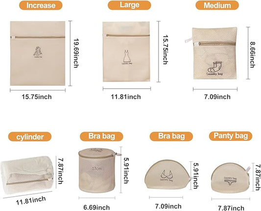 Mesh Laundry Wash Bags Set, 7 Piece Set of Laundry Bags - Image 2