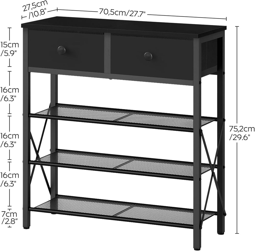 YATINEY 4 Tier Shoe Rack, Large Capacity Shoe Storage Organizer, Metal Shoe S...