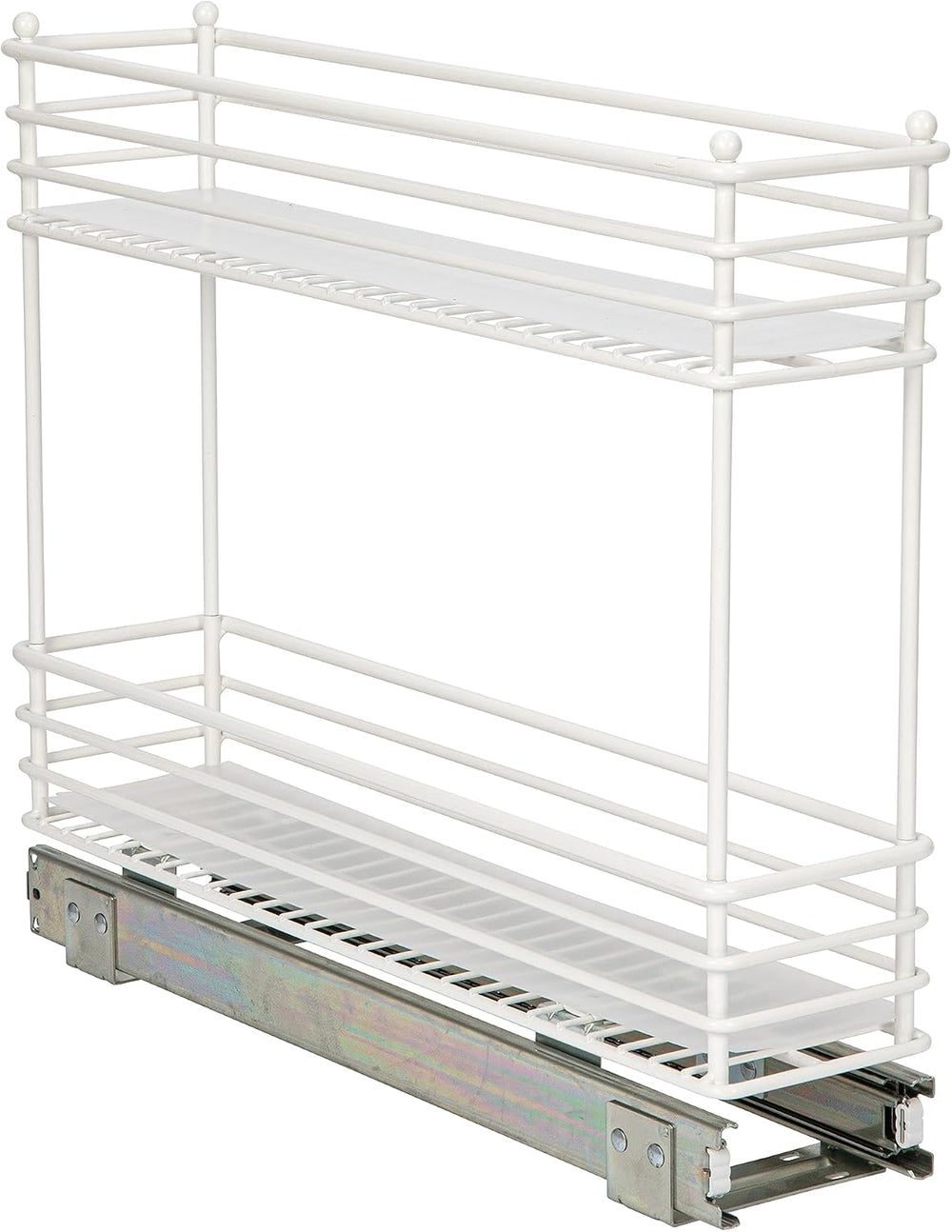 Household Essentials White Steel Artisan Organizer with Plastic Liners, 2-Tie...