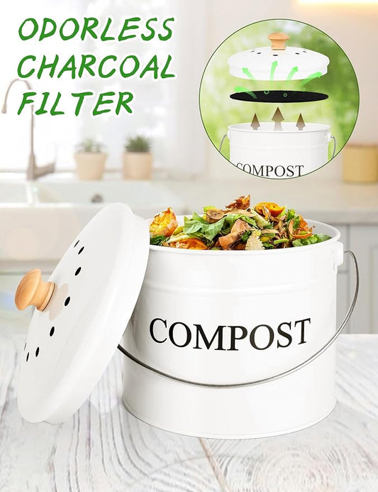 Compost Bin - 1 Gallon Countertop Composter - Image 2