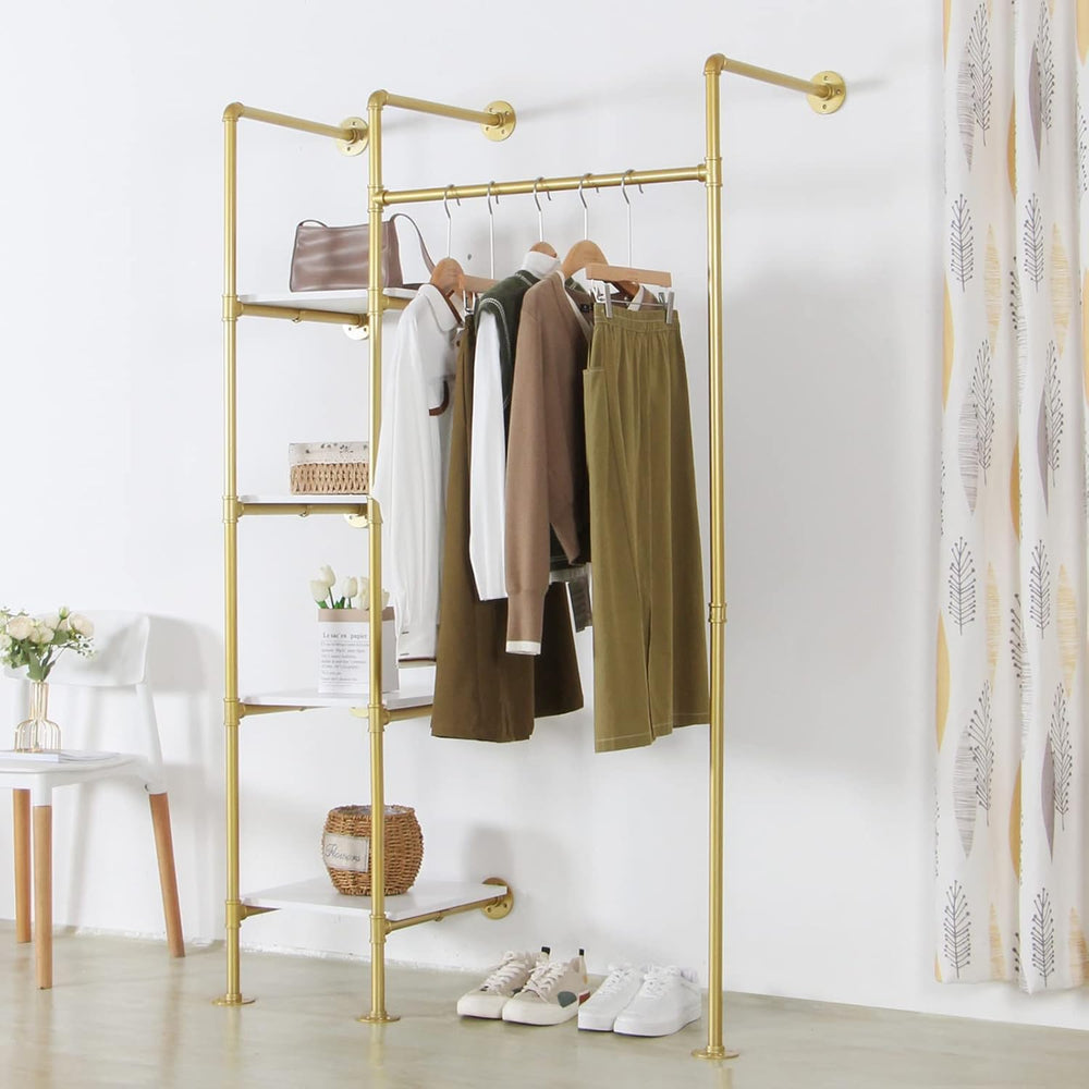 Garment Rack Heavy Duty Clothes Rack for Hanging Clothes, Metal Freestanding ...