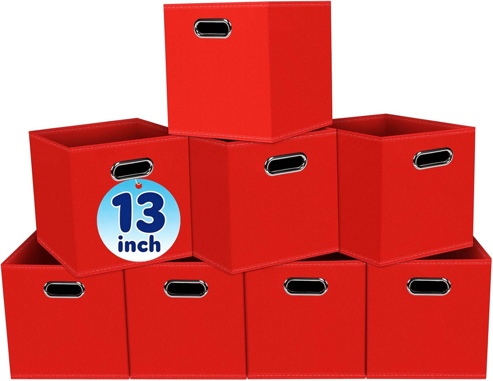 Fabric Cubby Storage Bins,13x13x13 Inches,Cube Organizer Bin Foldable Storage...