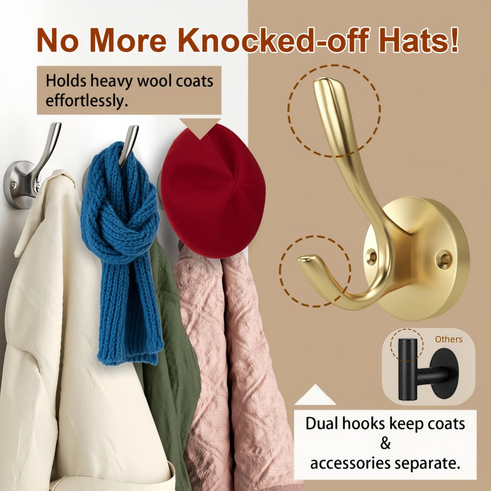 Coat Hooks for Hanging Coat Hooks for Wall Mounted Brass Wall Hooks Heavy Dut...